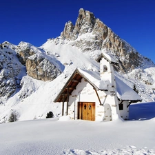 winter, Mountains, Home