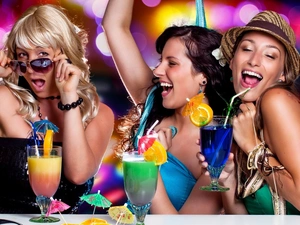 Three, drinks, play, Womens