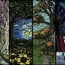 year, Drawing, Seasons