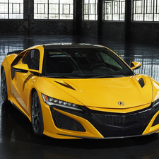 Front, Yellow Honda, Acura NSX